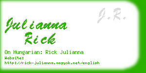 julianna rick business card